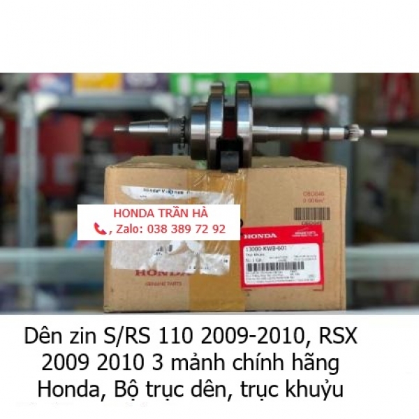 Dên zin S/RS 110 209-2010, RSX 2010 chính hãng Honda, Bộ trục dên, trục khuỷu