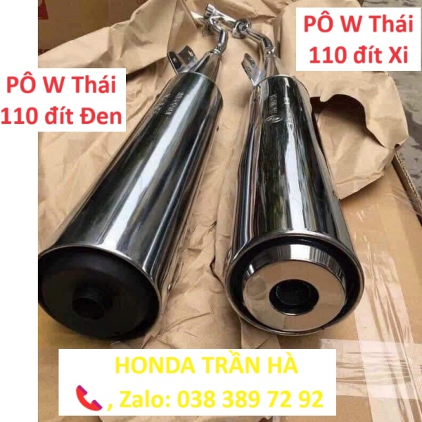 ỐNG XẢ/ PÔ/ BÔ W Thái 110 đít Xi ĐÍT ĐEN 18350KFL