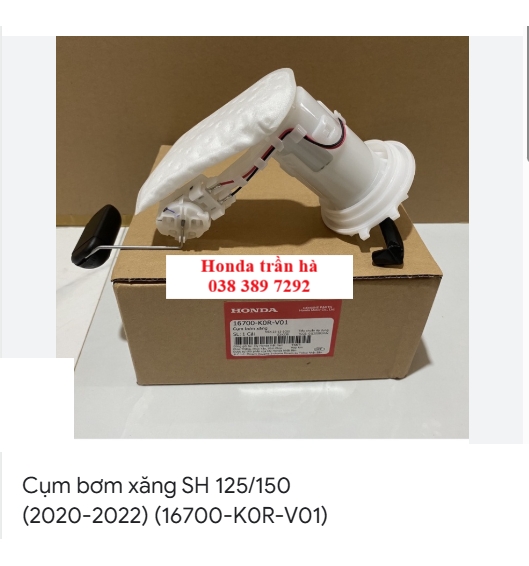 Cụm Bơm Xăng Sh cao 2020-2022  16700K0RV01 