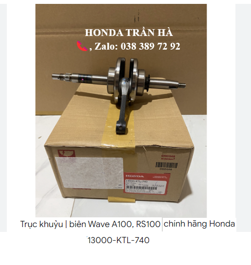 Dên zin Wave A100, RS100 chính hãng Honda, Bộ trục dên