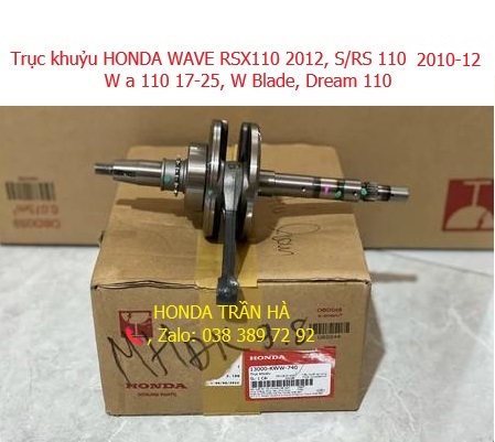 Dên zin S/RS 110 2010-2012, RSX 2012 chính hãng Honda, Bộ trục dên, trục khuỷu