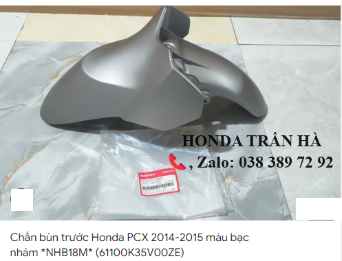 Dè trước/ chắn bùn bánh trước PCX 2014-2018 K35 màu bạc nhám