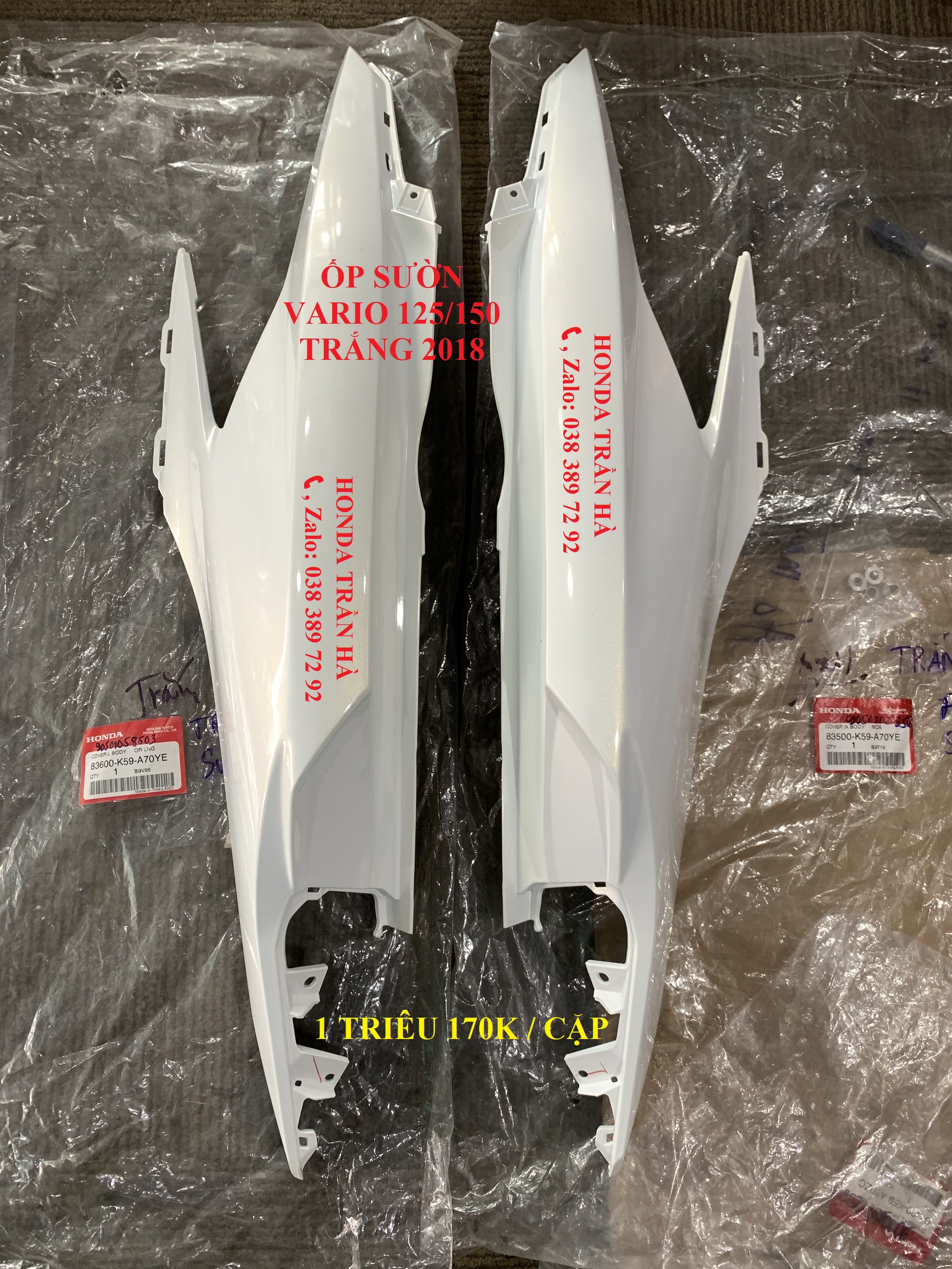 ỐP HÔNG SƯỜN CLICK 150 2018 TRẮNG