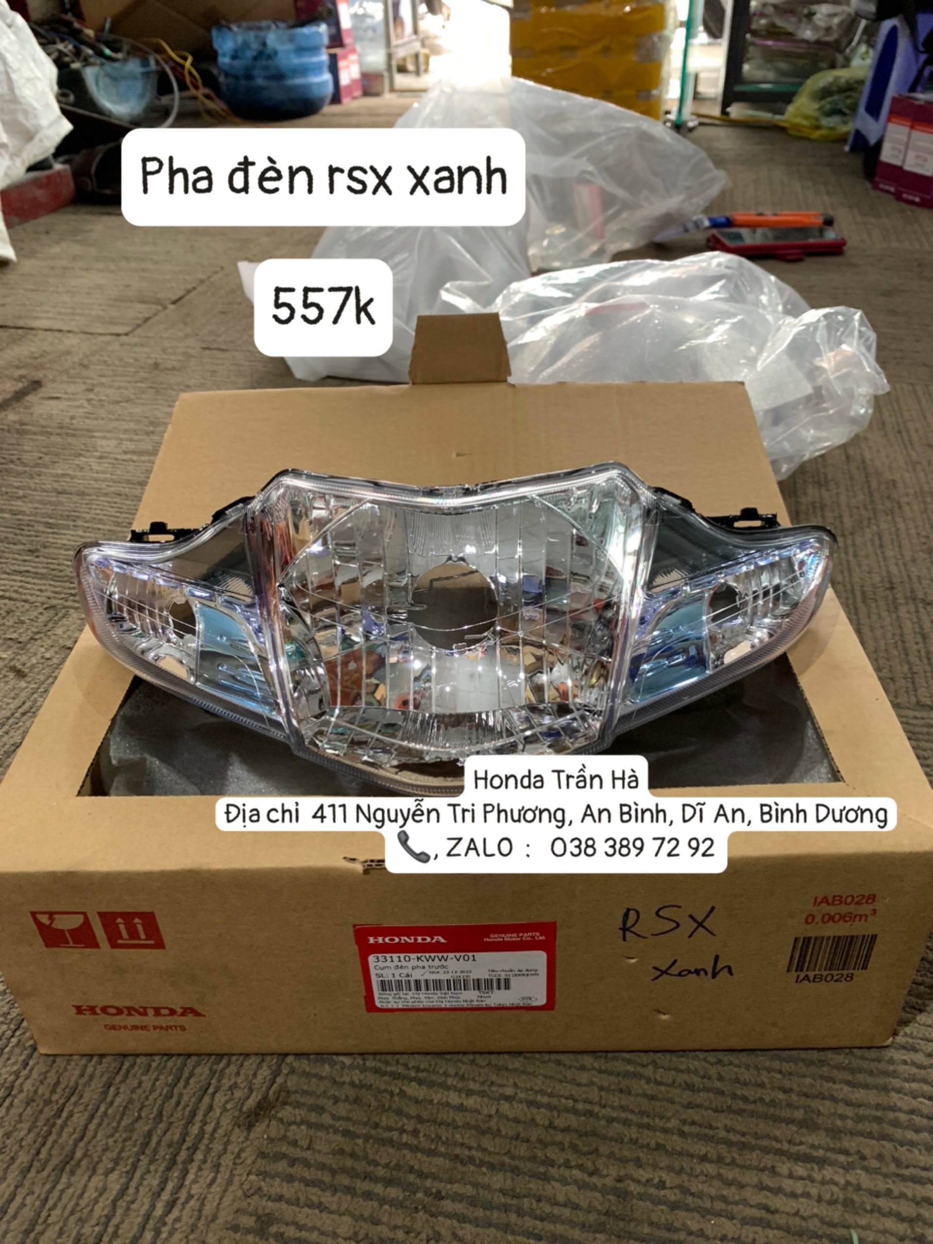 pha đèn rsx 110 xanh